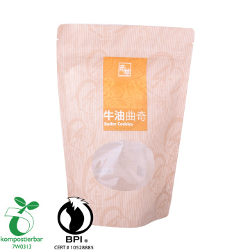 Resealable Ziplock Kraft Paper Biodegradable Packaging