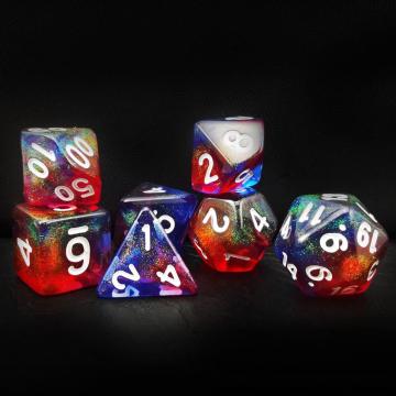 Bescon Two Tone Moonstone Dice Polyhedral Dice Set of 7, 8 Colors for Choice