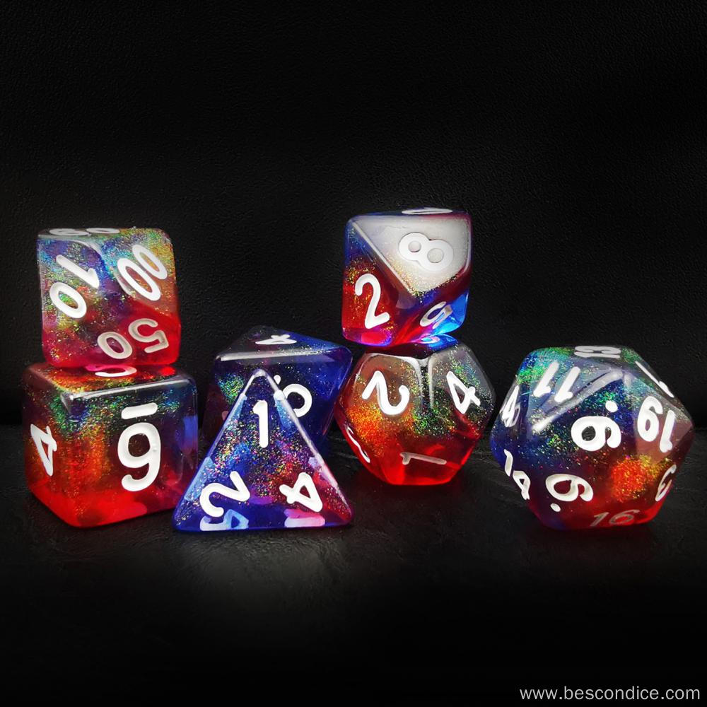 Bescon Two Tone Moonstone Dice Polyhedral Dice Set of 7