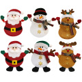 6pcs Christmas Decorations Snowman Kitchen Tableware Holder Bag Party Gift Xmas Ornament Christmas Decorations for Home Table