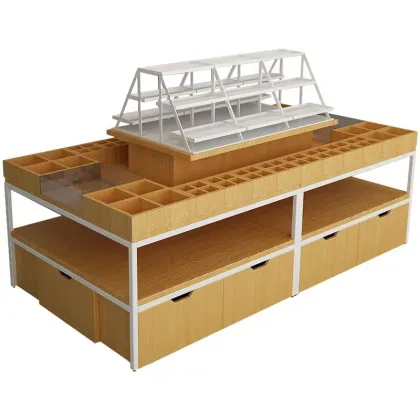 Custom Wooden Display Stand for MINISO Rack