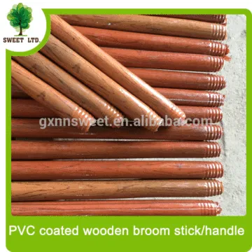 Sweeping tools eucalyptus wood handle with PVC coated brush wood handle