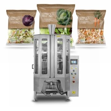 Automatic Bagging Machine for Green Peas Lettuce Salad Mix and Vegetable Packing VFFS Multihead Weigher
