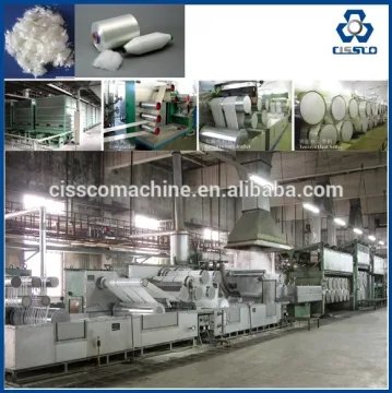 PET BOTTLES RECYCLED POLYESTER STAPLE FIBER EXTRUDING LINE