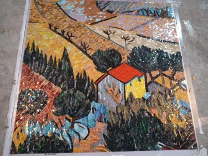 Starry Night by Van Gogh - Handmade Glass Mosaic Wall Art