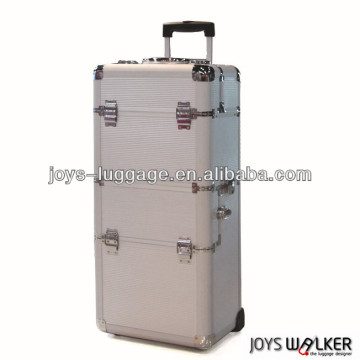 Beauty trolley case metal cosmetic trolley suitcase/multi-fuctional