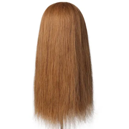 Beauty salon hairdressing training head with 100% human hair