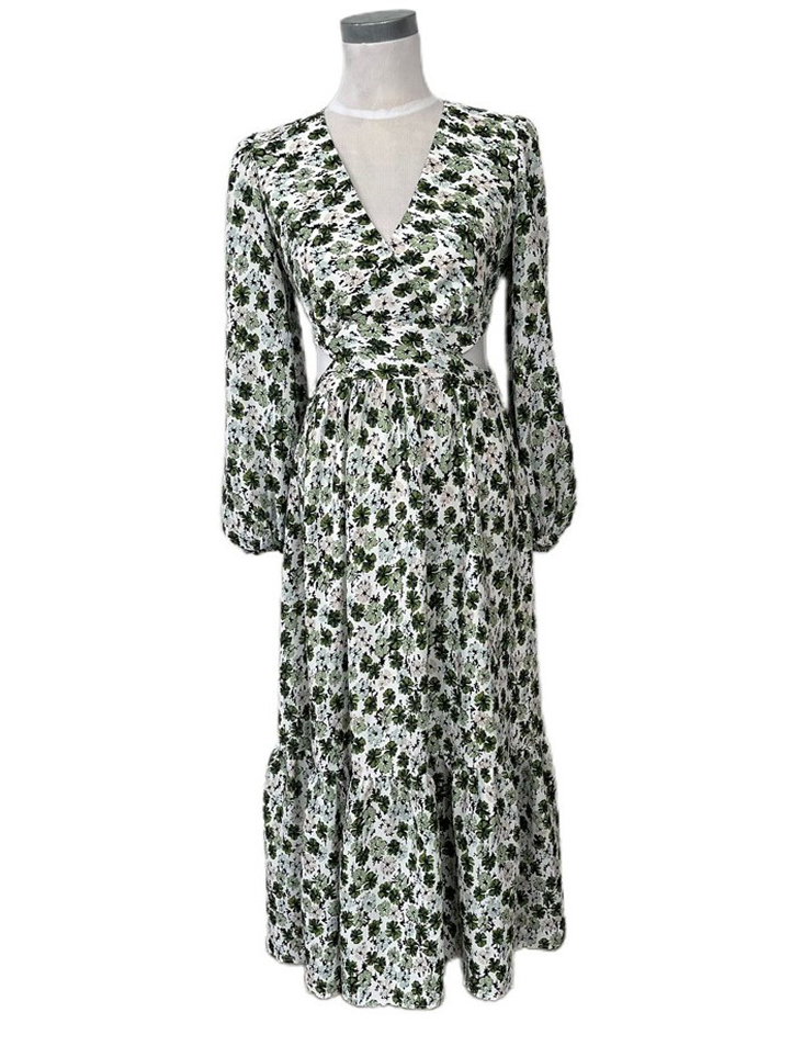 Green Foral Print