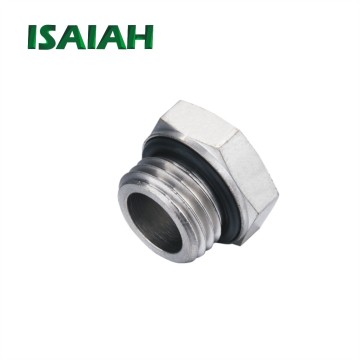 Ningbo Isaiah Cheap Brass Pipe Plug Pneumatic Fitting Connector with Nickel Plating