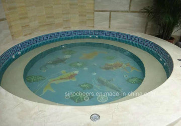 Fish Pool Glass Mosaic Tile
