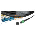 24 F MPO (F) -LC UPC SM 7.0 50M สายไฟเบอร์ออปติก Patch Cord Type B