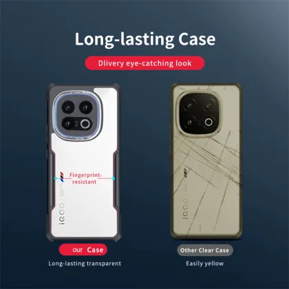 Shockproof TPU Bumper with Clear Acrylic Back Cover for Vivo IQOO 13