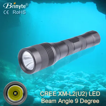 Brinyte portable underwater 200m cree led dive torch