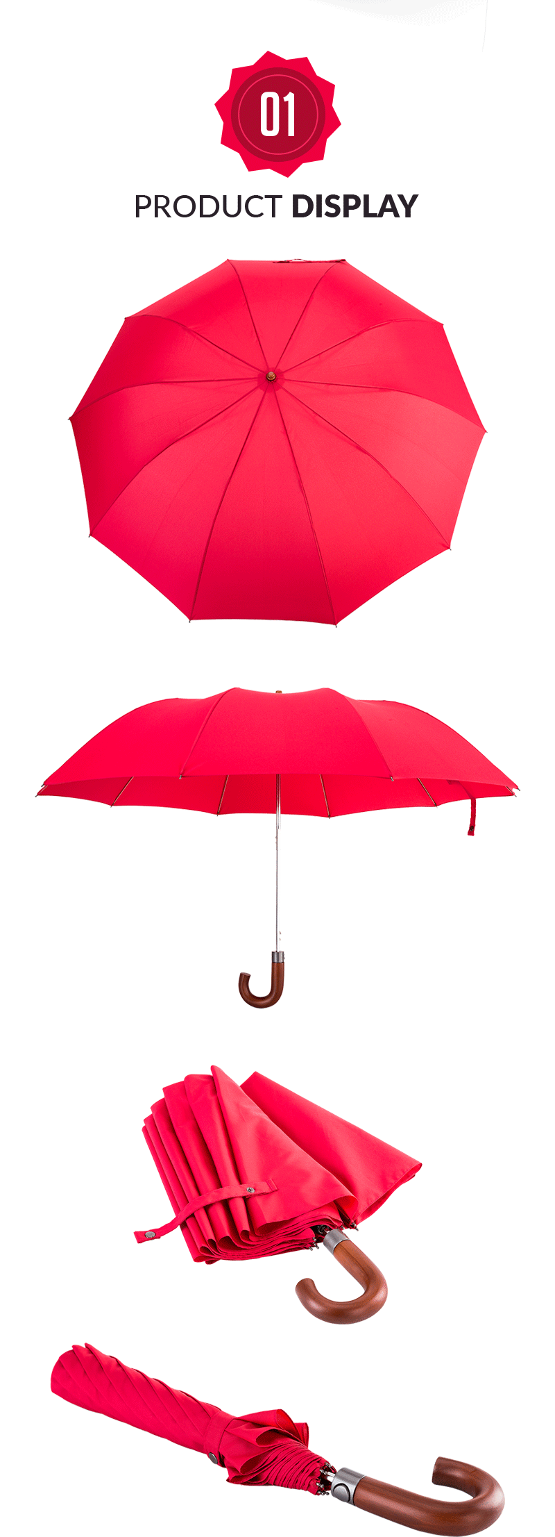 folding umbrella wind resistant