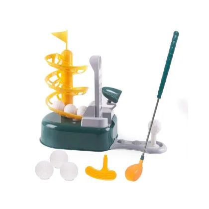 Junior Indoor Golf Practice Set: Putter Clubs & Training Aids for Kids' Skill Development