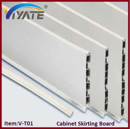 Waterproof cabinet deep PVC 100mm skirting board with silver brush