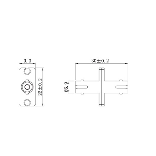 Adaptador de soldagem ST SX com flange de retângulo