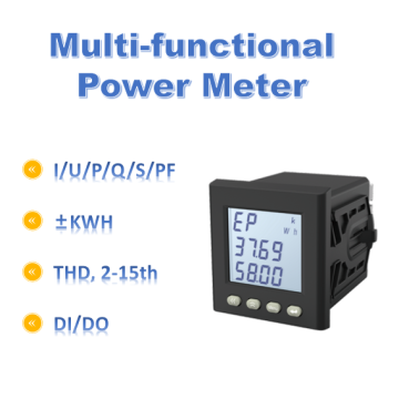 Panel Mount D/I-R/O Harmonic THD LCD Energy Meter