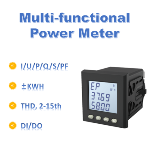 Paneeliumis D/IR/O harmooniline THD LCD energiamõõtur