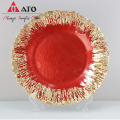 Modern Unique Custom Dish Vintage red Glass Tableware