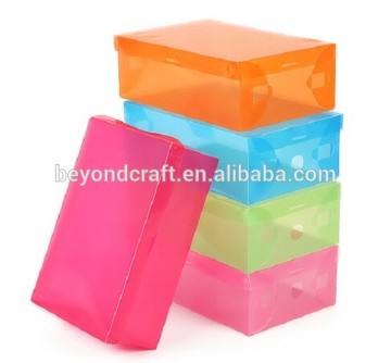 HOT SALE clear plastic high heel shoe box with dividers