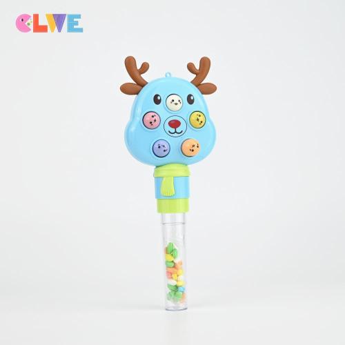 Blue Reindeer Fighting Gophers Bubble Wand