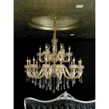 Wholesale and Retail Golden Crystal Chandelier Light LED Ceiling Light
