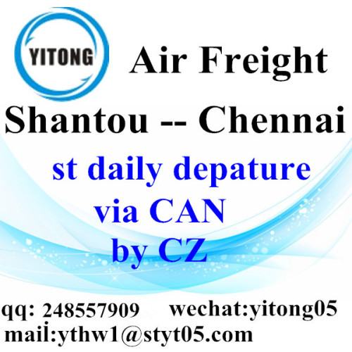 Shantou Internacional de transporte aéreo de mercancías a Chennai