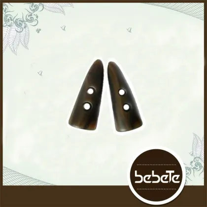 2-holes natural bull horn buttons