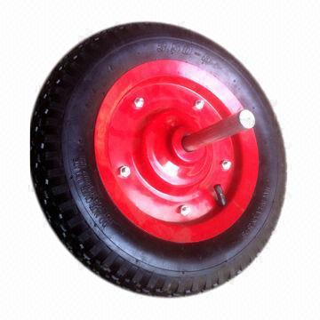 Wheelbarrow Wheels, 14-inch Pneumatic, Long Metal Axle, New Model, Popular Worldwide