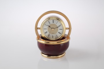 Artshai Unique Design Table Clock Brass Handicraft