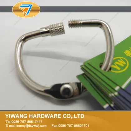 Metal screw locking ring for samples hanger