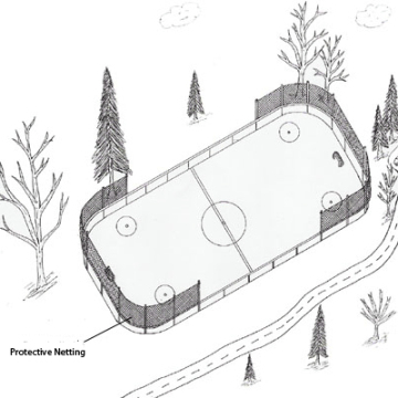 Hockey Safety and Protective Perimeter Netting