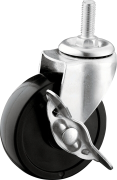 Light Duty Thread Stem Side Lock PVC Casters