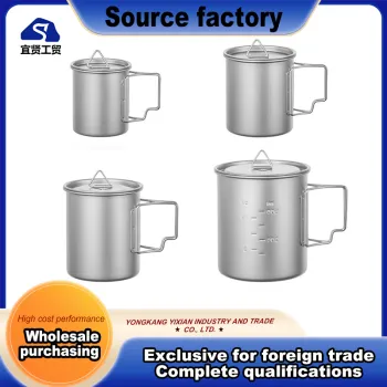 Stackable Lightweight Titanium Camping Mugs