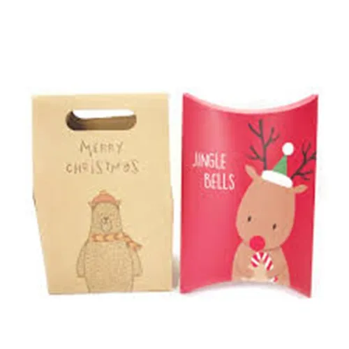 Customized Christmas Paper Bags Peanuts Boxes Apple Gift