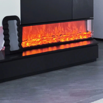 New Arrival Household 1200MM/47inch with Remote and Touch Screen  With Metal Trim Colourful Light 3 Side View  Fireplace