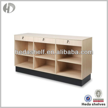 wooden cash counter