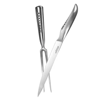 QXF Stainless Steel BBQ Carving Knife and Fork Set - New Design Gift Item