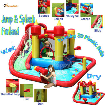 Happy Hop Inflatable Bouncer-9016 Children Water Slide Pool Bouncer