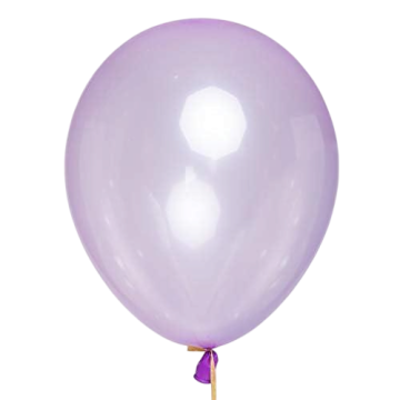 Purple transparent latex balloon