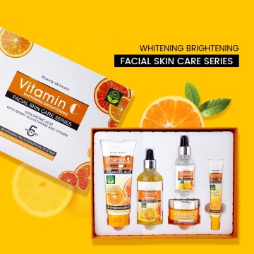Logo tersuai vitamin C Korea C mencerahkan krim penjagaan kulit untuk wanita kulit hitam