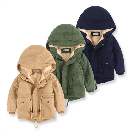 Windproof Winter Warm Fur Baby and Kids Jackets