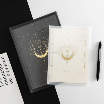 High Quality B5 Transparent PVC Cover Loose Leaf Notebook with Smooth Writing