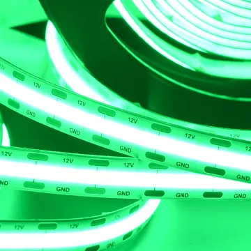Green DC12V 24V COB LED Strip Light High Density Flexible Tape Light Dimmable Linear Ribbon 3000K 4000K 6000K