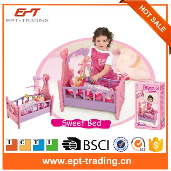 Sweet american girl plastic baby doll furniture toy doll bed