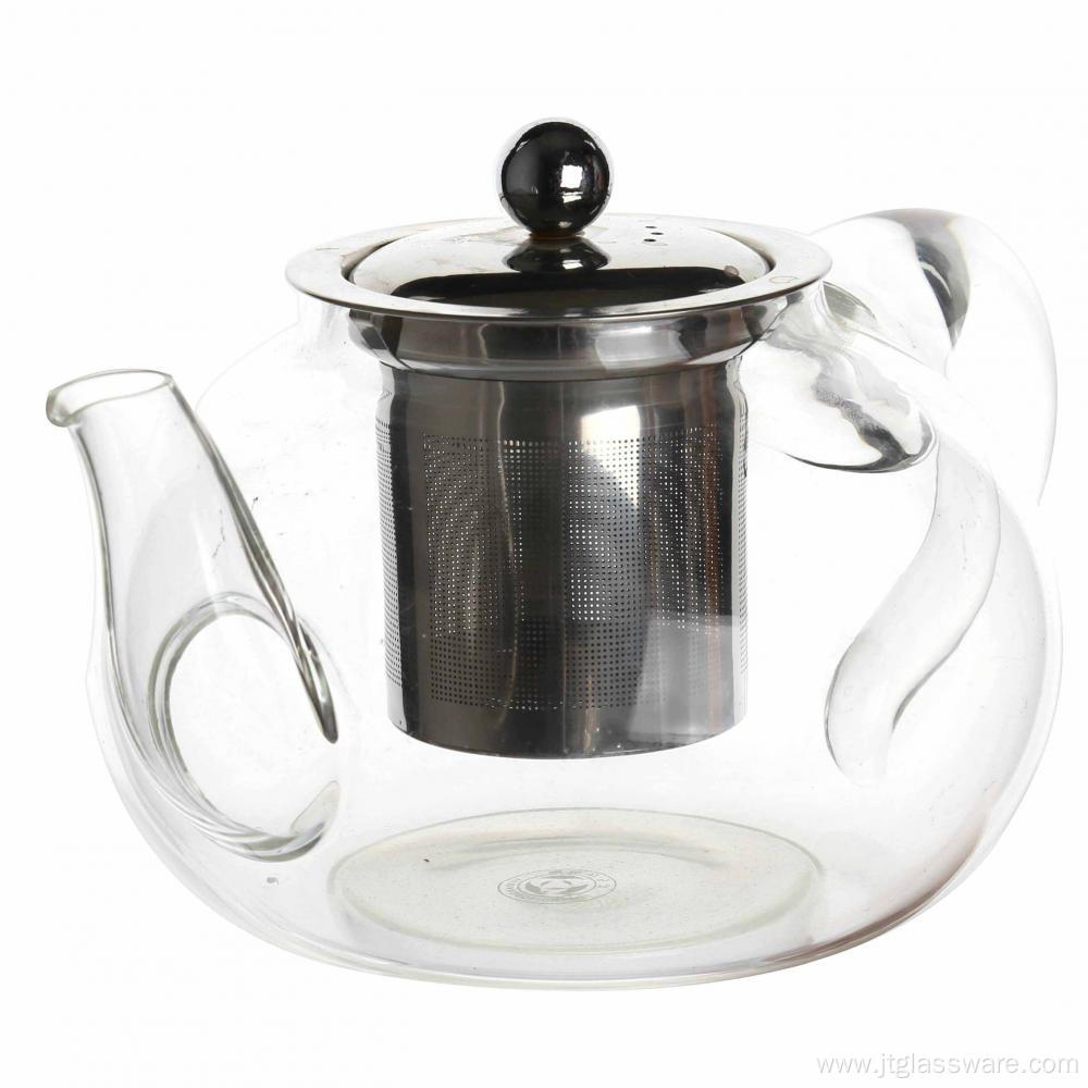 Glass Handblown Teapot Dragon Shaped Color Handle