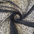 Embroidery Sequin Velvet Fabric Polyester Pentagram Glitter Lace Tulle Dress Fabric Manufactory