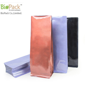 Eco Friendly Compostable Cornstarch PLA Plastic Food Packaging Bag con cierre de cremallera