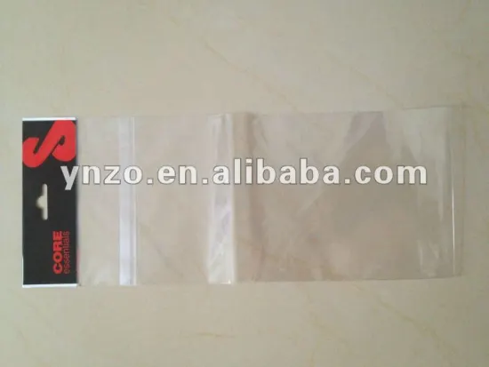 OPP hair brush bag with hanging top